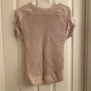 Short Sleeve Tan Sweater
